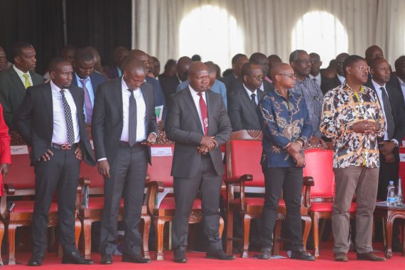 Speaker Kingi attends the burial of the late Malava MP Malulu Injendi on March 4, 2025. PHOTO/https://www.facebook.com/Fernandesbaraza