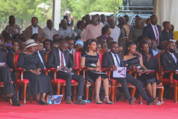 Family of Malulu Injendi present during the burial on March 4, 2025. PHOTO/https://www.facebook.com/Fernandesbaraza