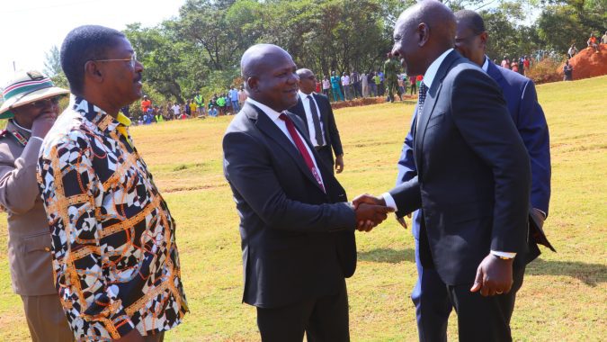 PHOTOS: President William Ruto attends burial of Malava MP Malulu Injendi