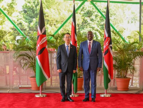 Ruto welcomes Korean Ambassador Kangu Huyngshik at State House in Nairobi on Wednesday, March 5, 2025. PHOTO/@WilliamsRuto/X