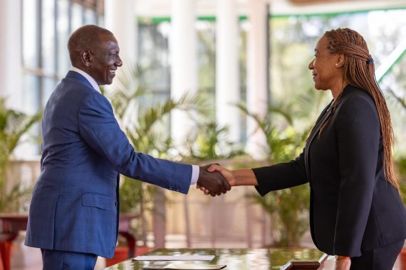 Ruto welcomes Ines Fors Fernandez, the Ambassador of Cuba at State House in Nairobi on Wednesday, March 5, 2025. PHOTO/@WilliamsRuto/X