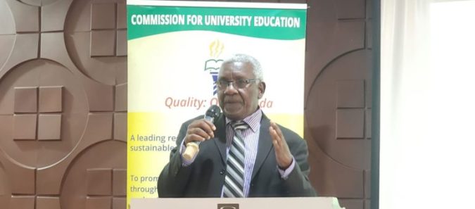 Chairman of the Commission for University Education Prof. Chacha Nyaigotti-Chacha. PHOTO/@CUE_Kenya/X