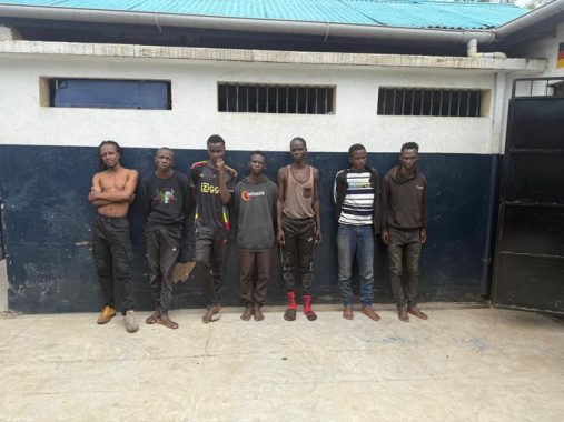 Individuals arrested in connection with a series of robberies along Thika Highway on Tuesday, March 11, 2025. PHOTO/@DCI_Kenya/X