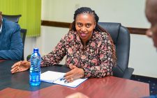 Health PS Mary Muthoni pays a courtesy call to Kisii County Deputy Governor Elijah Obebo and County Commissioner Mr. Joseph Kibet on March 4, 2025. PHOTO/@psmuthoni/X