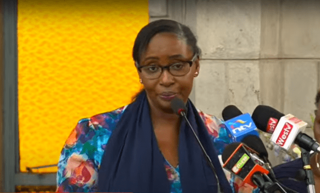 Dagoretti North MP Beatrice Elachi speaking during her son's requiem mass in Nairobi on Friday, March 28, 2025.