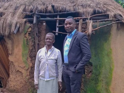 Apostle Dan Wema with the kind Kakamega woman by the name of Sophie. PHOTO/Apostle Dan Wema