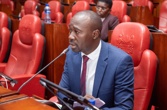Manyatta MP Gitonga Mukunji at a past session in Parliament. PHOTO/@YoungMPsKenya/X
