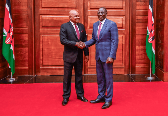 President William Ruto with Prof Makau Mutua