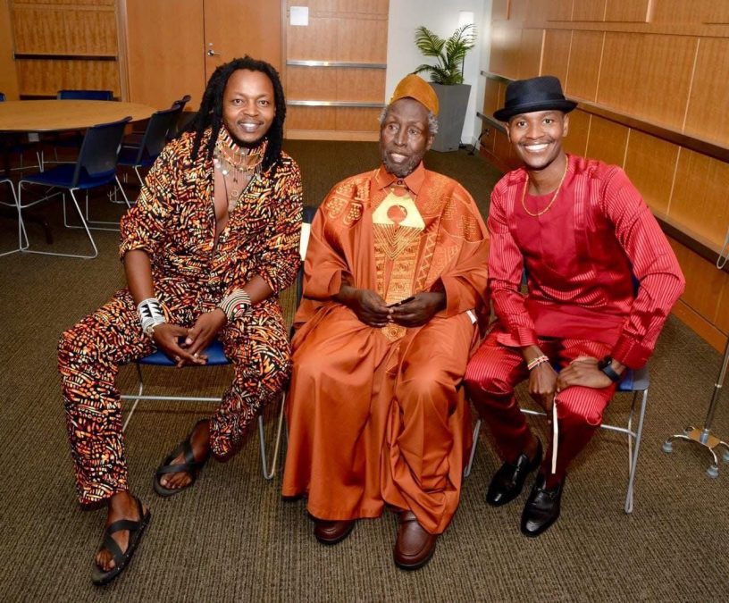Samidoh and the late Ngugi wa Thiong'o during their last meeting. PHOTO/https://www.facebook.com/samidohofficial