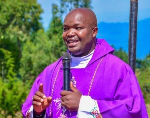 The late Father Allois Cheruiyot Bett during a past address. PHOTO/@WilliamsRuto/X