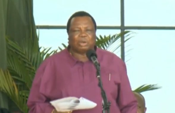 COTU Secretary General Francis Atwoli speaks at Uhuru Gardens during Labour Day celebrations on May 1, 2025. PHOTO/Screengrab by K24 Digital