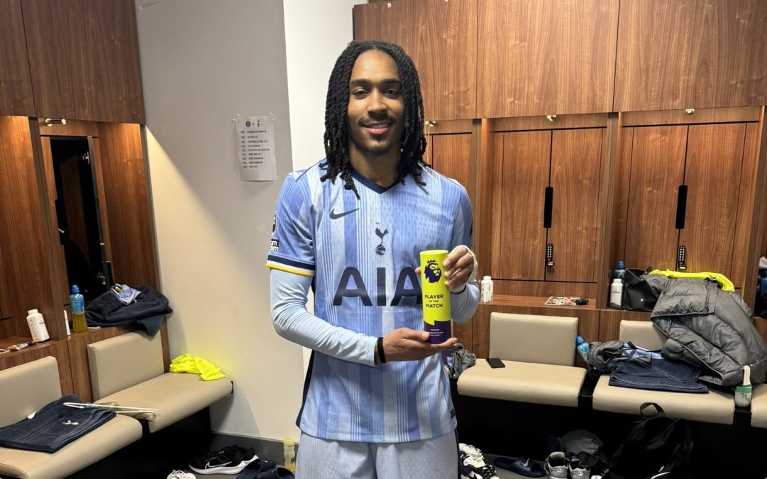 Djed Spence with his Man of the Match award after a Premier League game in February 2025. PHOTO/@DjedSpence/X