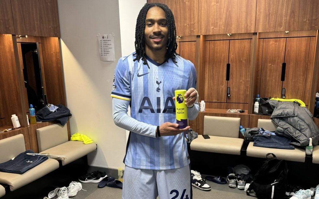 Djed Spence with his Man of the Match award after a Premier League game in February 2025. PHOTO/@DjedSpence/X
