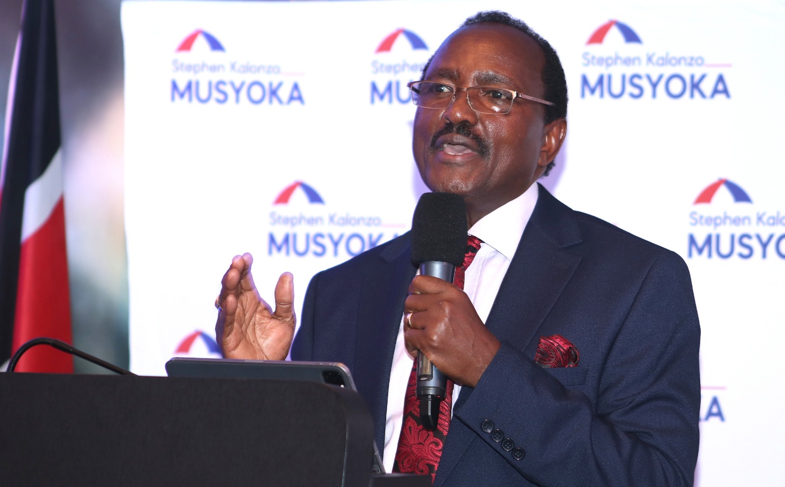 Kalonzo Musyoka speaking during his 40 years in politics event on May 7,2025