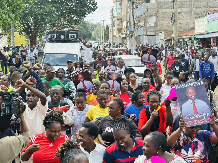 Supporters during Natembeya’s rally in Kakamega. PHOTO/@G_Natembeya026/X