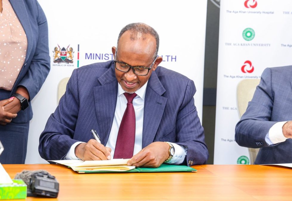 Health CS Aden Duale during the launch of the SHA-AKUH partnership on May 28, 2025. PHOTO/@MOH_Kenya/X