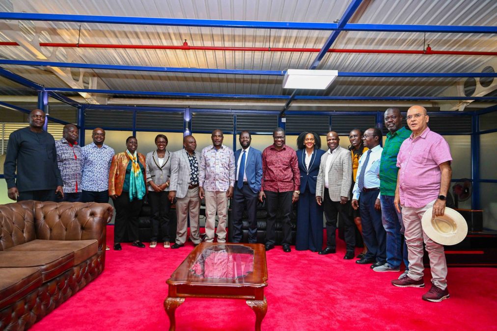 Leaders pictured ahead of the launch of the LV Marina Affordable Housing Project and the Makasembo Estate handover on May 29, 2025. PHOTO/@AnyangNyongo/X