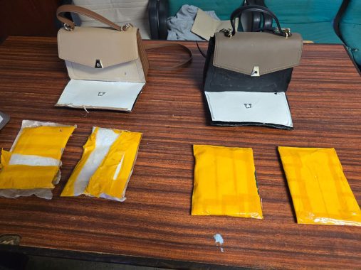 Small bags seized concealing cocaine. PHOTO/@DCI_Kenya/X