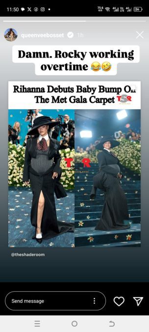 Vera Sidika shared a light-hearted reaction to Rihanna’s third pregnancy, playfully commenting on A$AP Rocky’s role in the growing family.