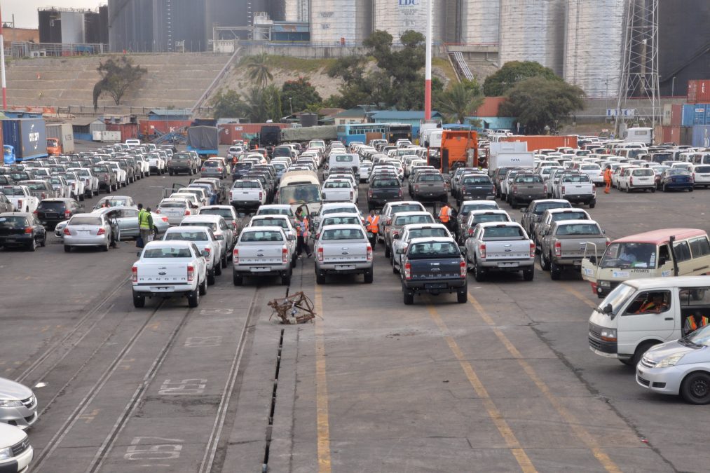 Vehicles being discharged at the Port of Mombasa. PHOTO/@Kenya_Ports/X