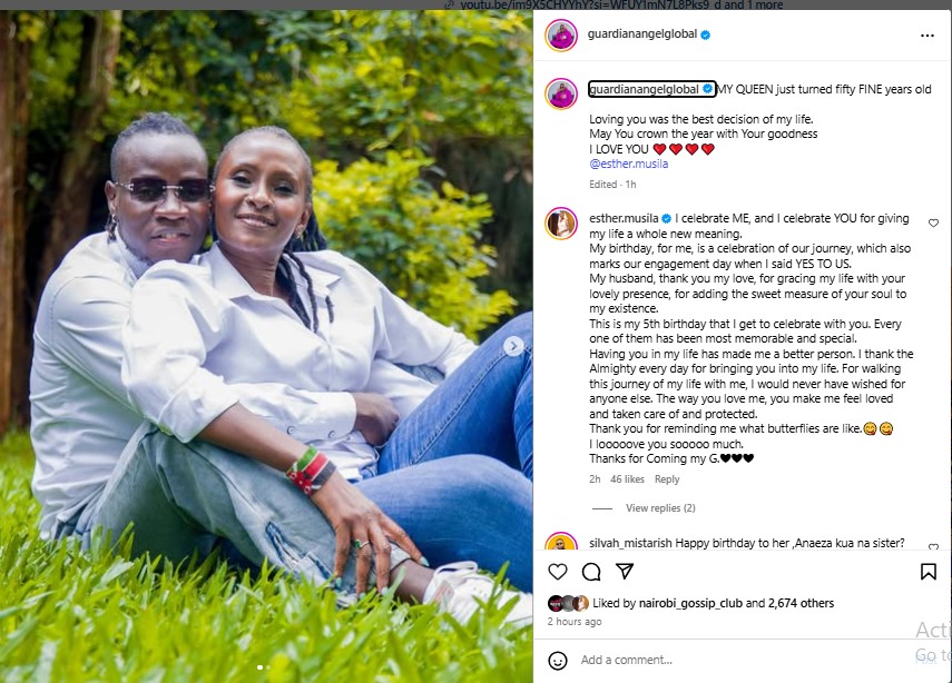 Guardian Angel pouring out his heart in sweet tribute to wife on her 55th birthday