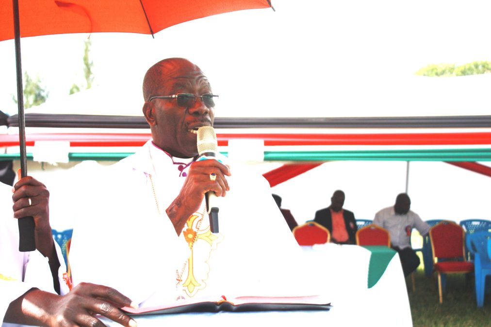 Maseno South Bishop Charles Onginjo presiding a past event. PHOTO/https://www.facebook.com/100064645543857/posts/the-diocesan-bishop-charles-ochieng-onginjo-yesterday-20th-of-july-presided-over/886048686893308/