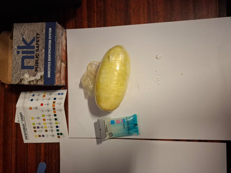 Coke pellet recovered by anti-narcotics detective at JKIA. PHOTO/@DCI_Kenya/X