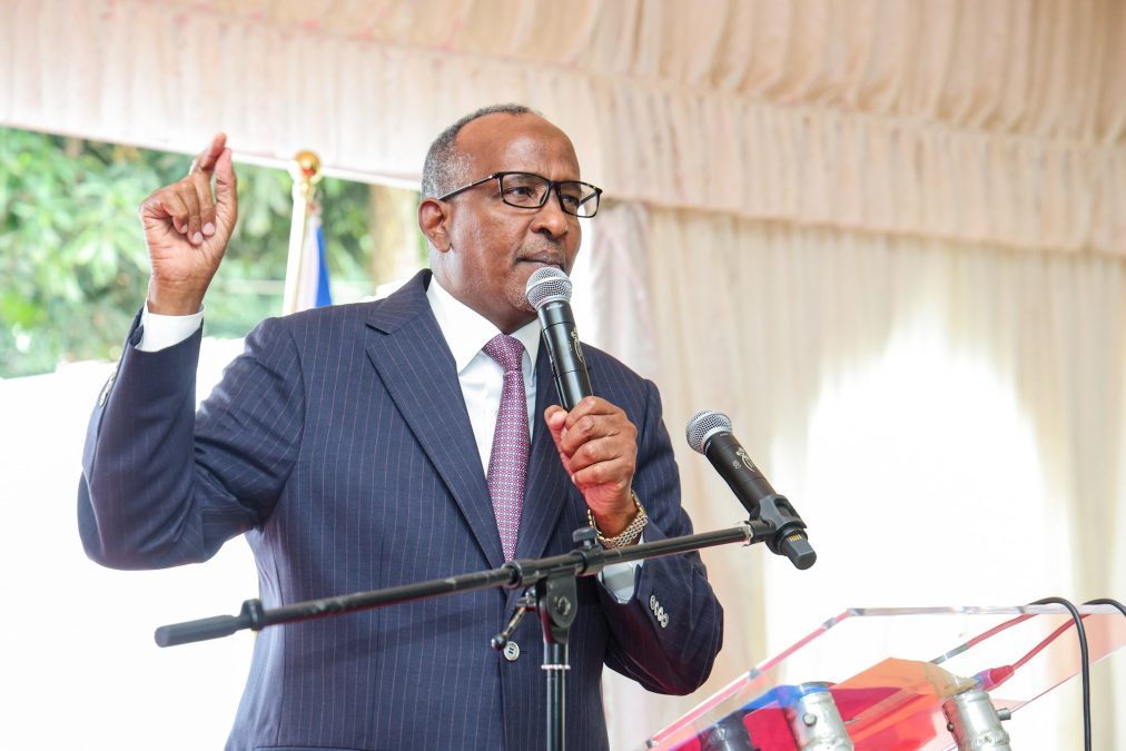 Health Cabinet Secretary Aden Duale during the flagging off of 6,484 healthcare interns across the country on July 30,2025. PHOTO/@MOH_Kenya/X