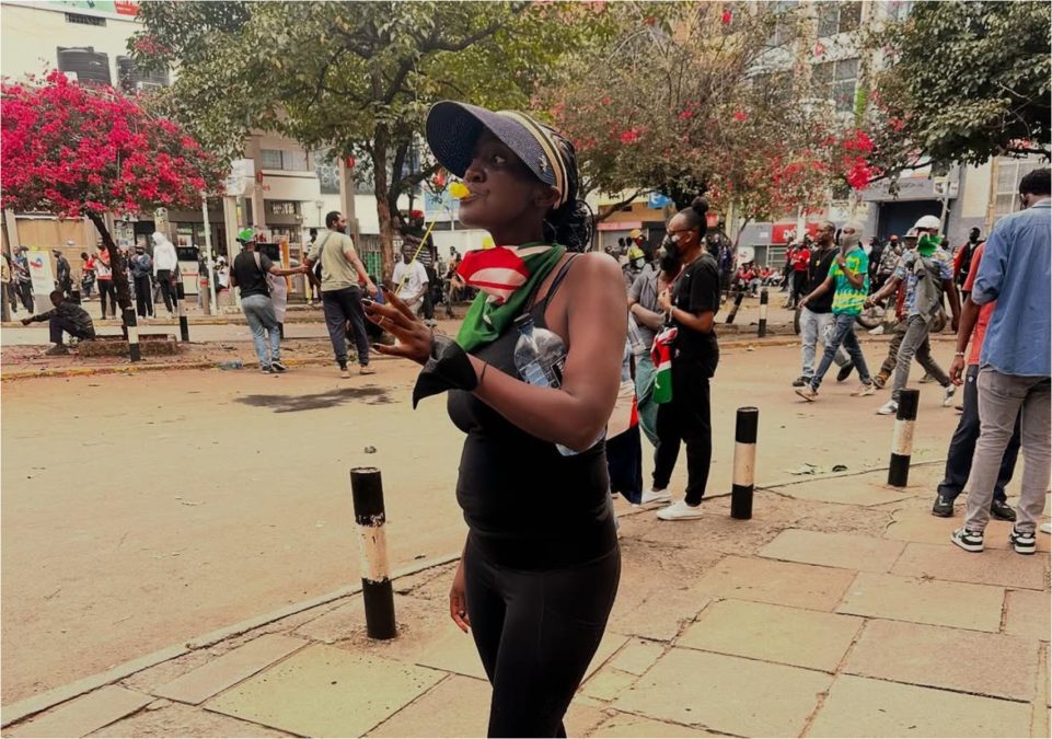 Comedian Eunice Mammito during the June 25 memorial protest 