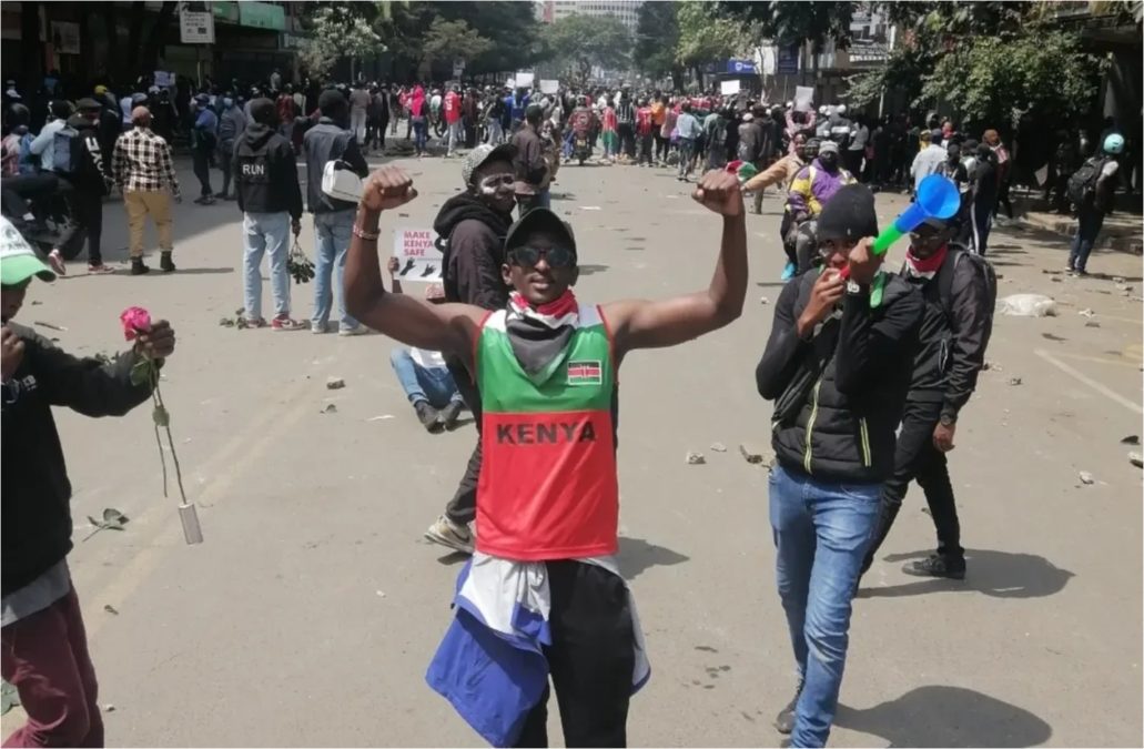 Stand-up comedian Njugush during the June 25 memorial protest