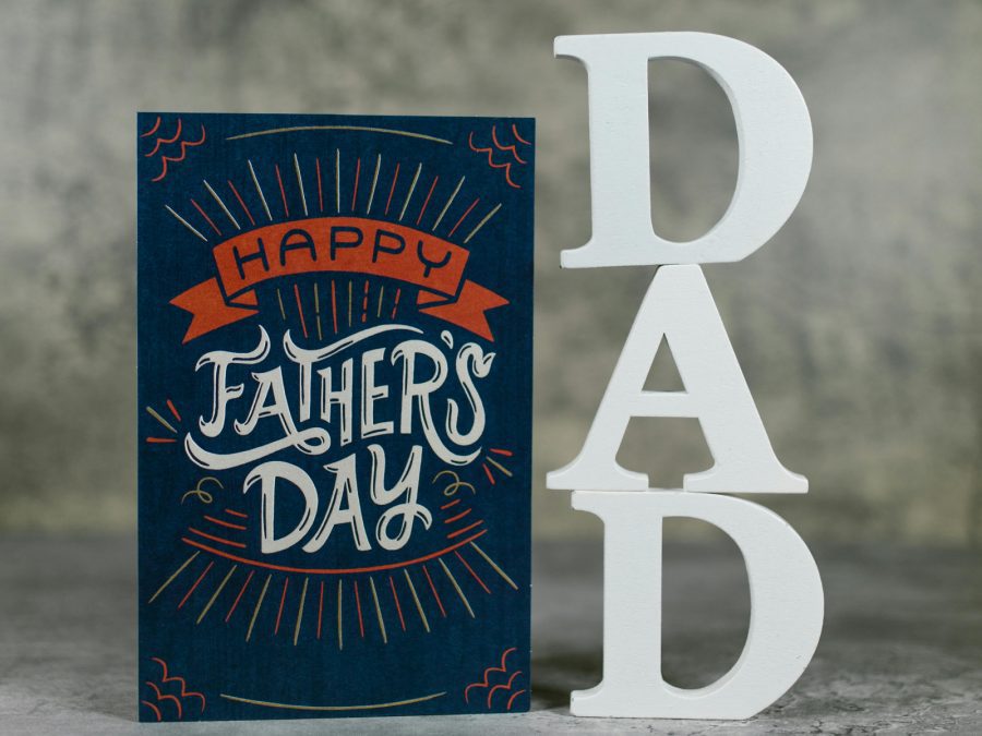 Close-up shot of a Happy Father's Day Card
