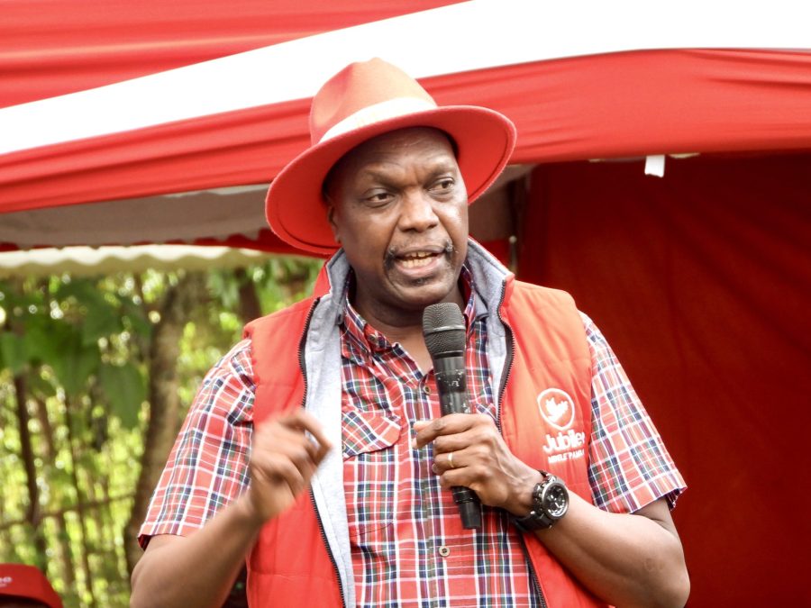 Jubilee party secretary-general Jeremiah Kioni speaks during a past function. PHOTO/@HonKioni/X