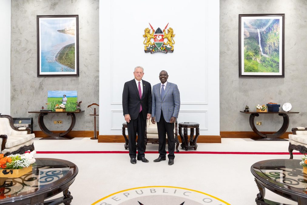 President William Ruto with former US Vice President and environmentalist Al Gore 