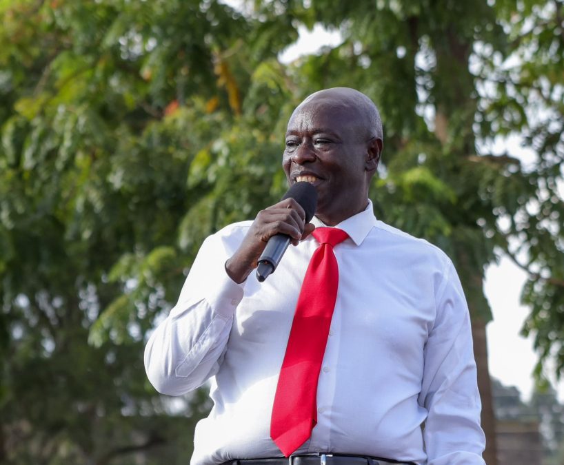 Rigathi Gachagua during his address in Laikipia County on June 14, 2025. PHOTO/@rigathi/X