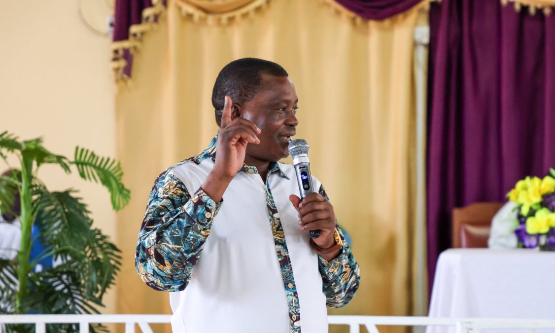 Former CS Justin Muturi speaking during a church service at ACK St. John’s Kanyuombora.on Sunday, June 15, 2025. PHOTO/@HonJBMuturi/X
