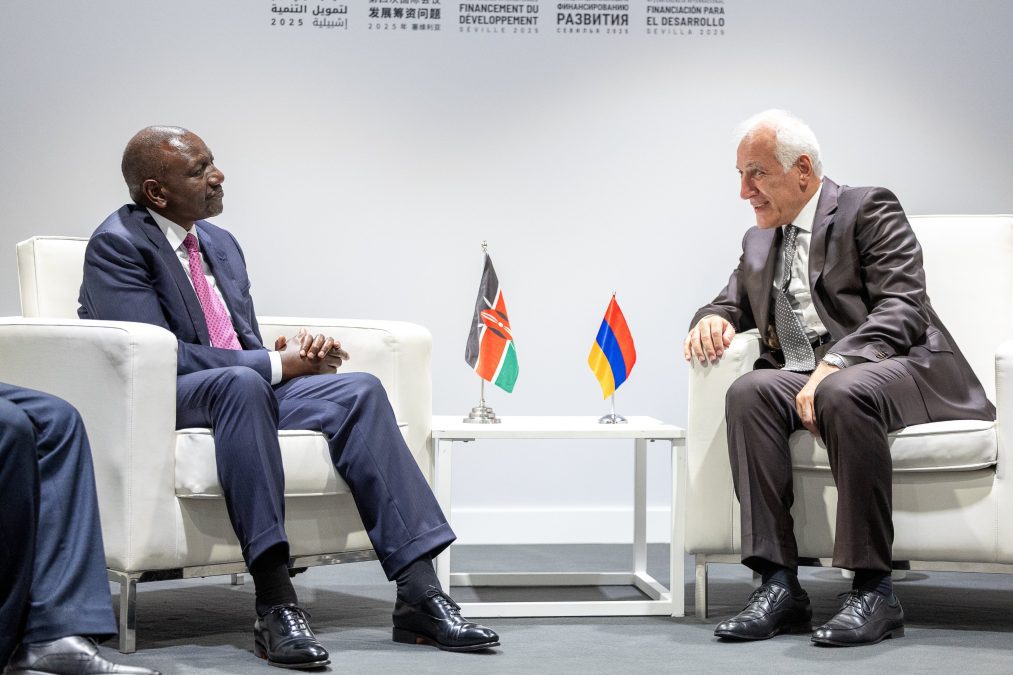 President William Ruto with Armenia’s President Vahagn Khachaturyan, on June 30, 2025. PHOTO/@WilliamsRuto/X
