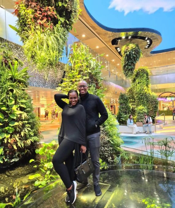 Joyce Omondi and Waihiga Mwaura posing for a photo during a past event. PHOTO/@joyceomondi/Instagram