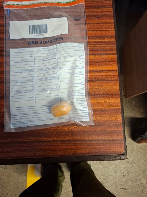 Coke pellet recovered by anti-narcotics detective at JKIA. PHOTO/@DCI_Kenya/X