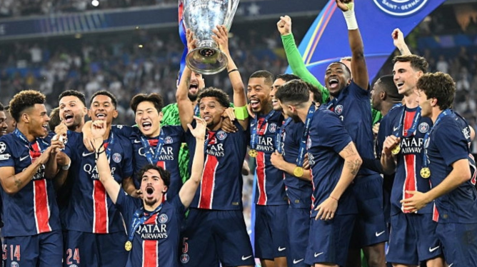 PSG when they won the Champions League.