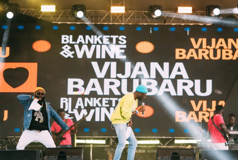 Popular Kenyan Band Vijana Barubaru performing at a past Blankets and Wine event. PHOTO/@blanketsandwine/Instagram
