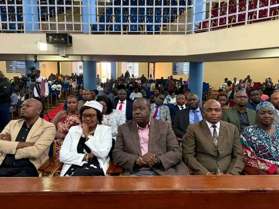 A photo of fred Matiang'i will in a churxch service in Thika. PHOTO//https://web.facebook.com/photo/?fbid=4013736378845423&set=a.1380616025490818
