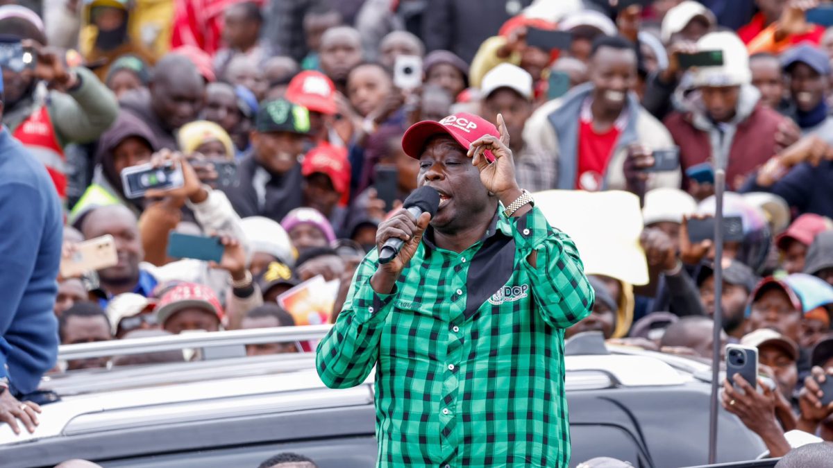 Rigathi Gachagua speaking during opposition's tour in Narok town on June 30.2025. PHOTO/https://www.facebook.com/DPGachagua