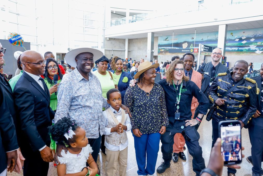 Gachagua, his wife Dorcas, and some other people at SeaTac Airport, Seattle.
PHOTO/ https://www.facebook.com/photo?fbid=1259344349313825&set=pcb.1259344895980437