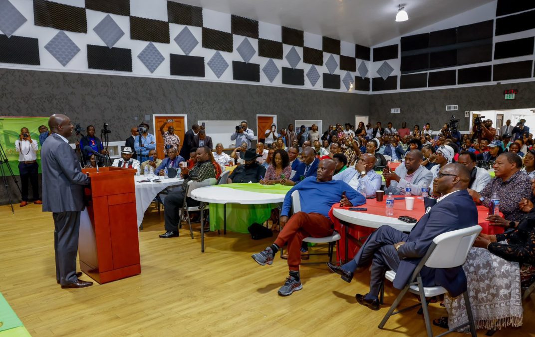 Former Deputy President Rigathi Gachagua speaking during an engagement session with Kenyans in Seattle on Friday, July 11, 2025. PHOTO/https://www.facebook.com/DPGachagua