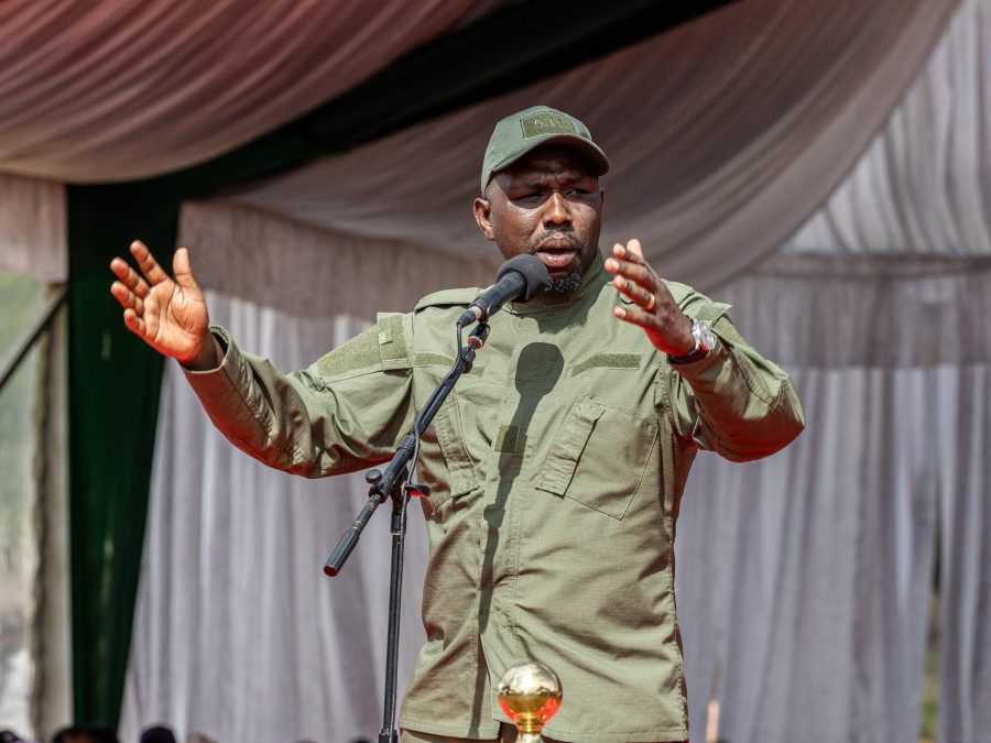Kipchumba Murkomen addresses residents during a development tour in Elgeyo Marakwet County on Saturday, July 12, 2025. PHOTO/https://www.facebook.com/share/14z2psqhf6/