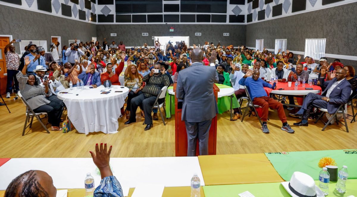 Former Deputy President Rigathi Gachagua speaking during an engagement session with Kenyans in Seattle on Friday, July 11, 2025. PHOTO/https://www.facebook.com/DPGachagua
