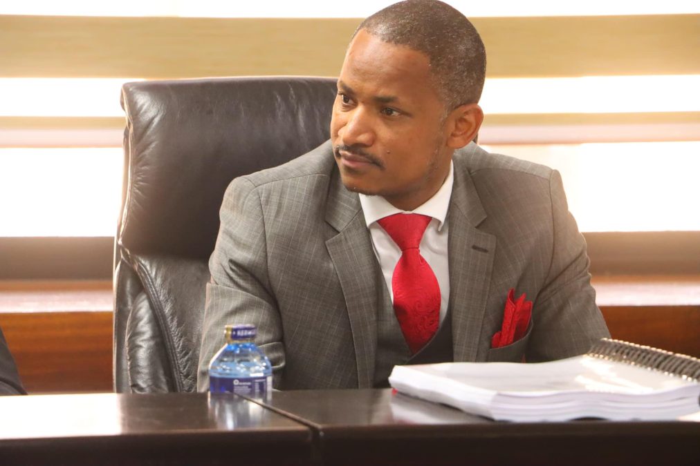 Embakasi East MP Babu Owino during a Public Investments Committee on Commercial Affairs and Energy session chaired by Pokot South MP David Pkosing on July 30, 2025. PHOTO/https://www.facebook.com/ParliamentKE