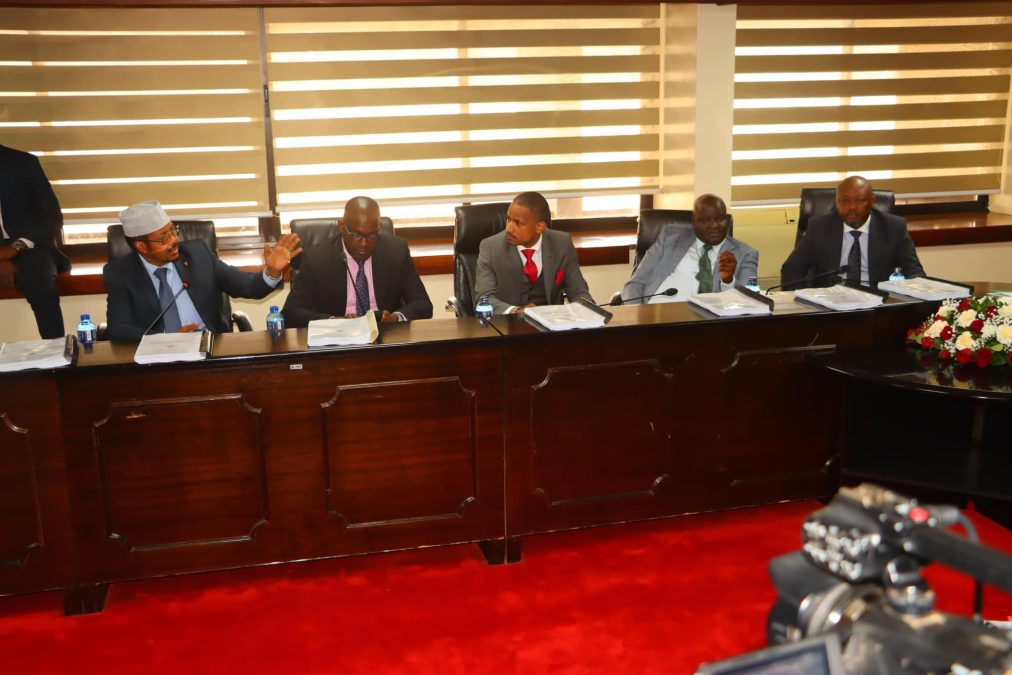 MPs and National Oil Corporation of Kenya officials during a Public Investments Committee on Commercial Affairs and Energy session chaired by Pokot South MP David Pkosing on July 30, 2025. PHOTO/https://www.facebook.com/ParliamentKE