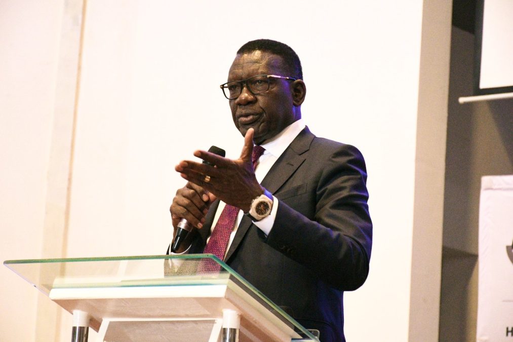 Transport and Road CS Davis Chirchir speaks during a meeting with contractors. PHOTO/@KeNHAKenya/X