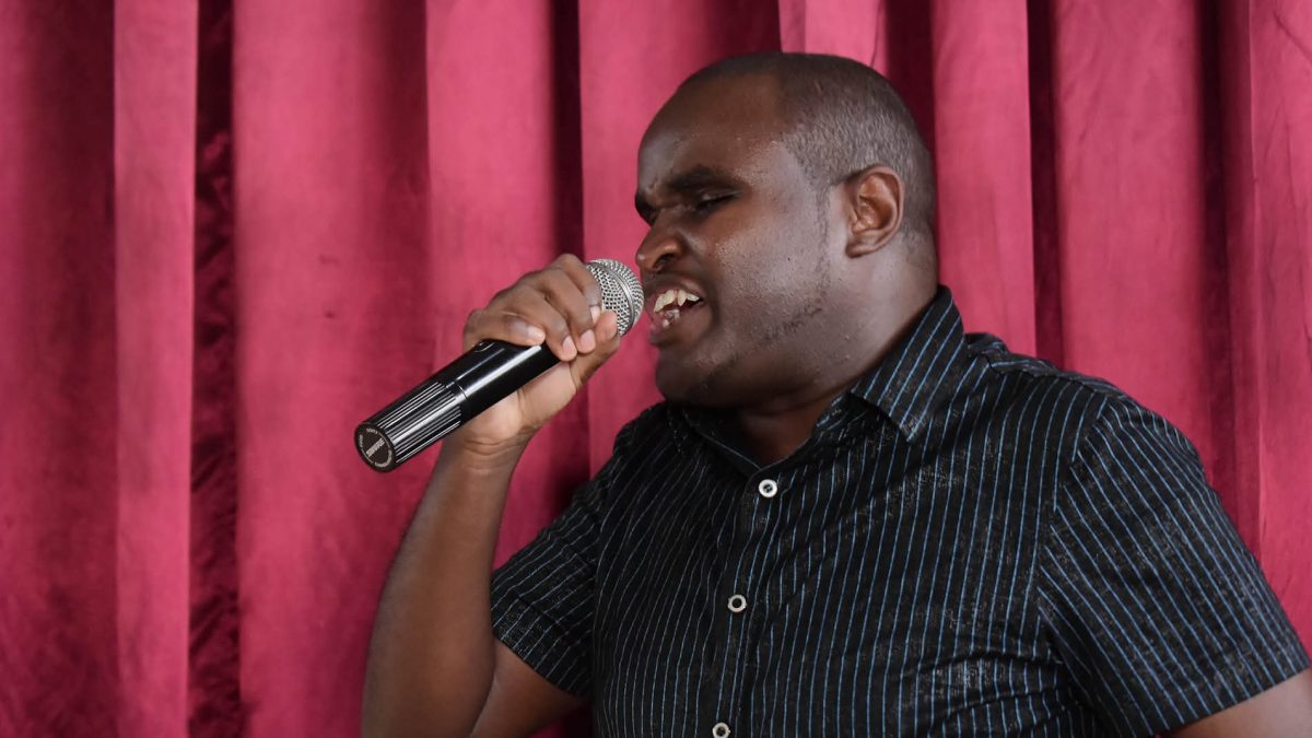 Gospel artist Denno performing at a past event. PHOTO/https://www.facebook.com/dennombona